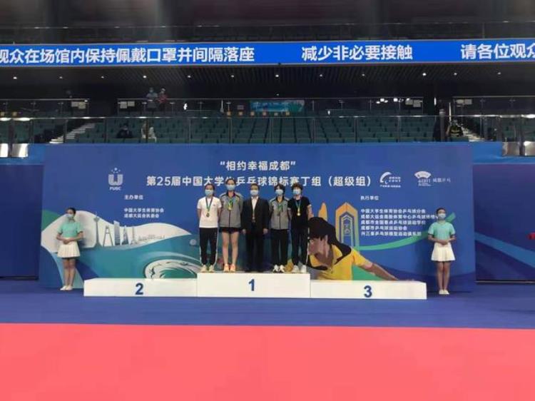 相约幸福成都第25届中国大学生乒乓球锦标赛丁组(超级组)名次表