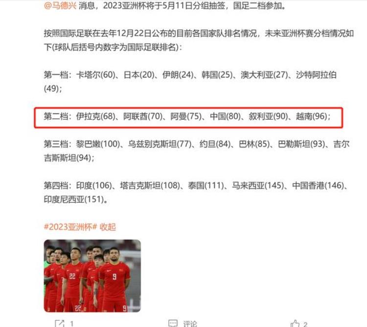 恭喜国足未来亚洲杯分组确定避开越南队球迷范志毅真没说错