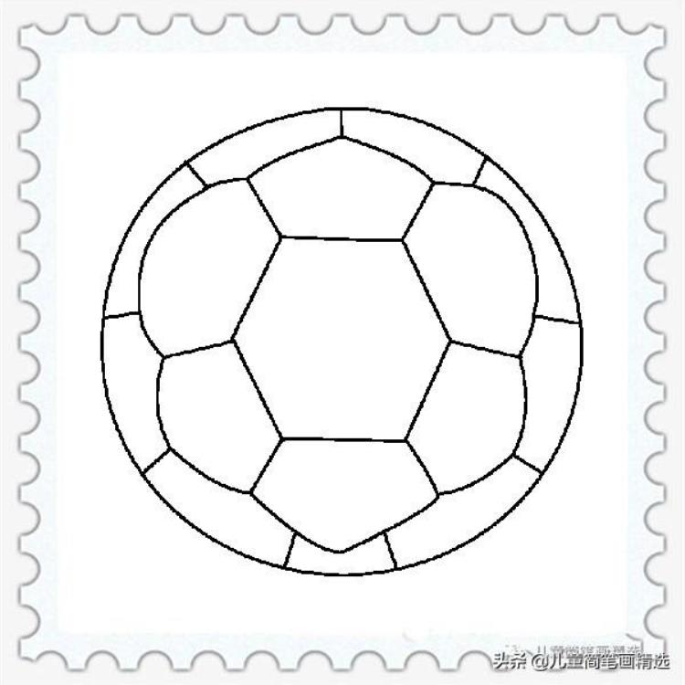 怎么简笔画足球「儿童简笔画精选体育如何画一个足球Football」